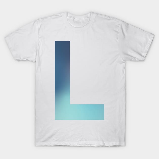 Gradient Letter L Initial Alphabet T-Shirt by murialbezanson